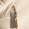 Monza Vol 1 By Passion Tree Nayra Cut Long Kurti Collection - Smokey Grey