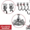 Ner Mitzvah Silver Plated Candle Menorah