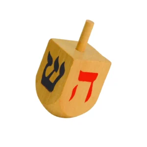 Natural Wood Dreidels Hanukkah - Single Piece