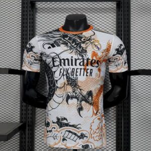 Football Jerseys -REAL MADRID -White and Black (Chinese) Dragon Jersey 2025-26