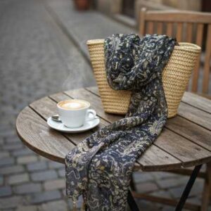 Regal Paisley Chiffon Scarf