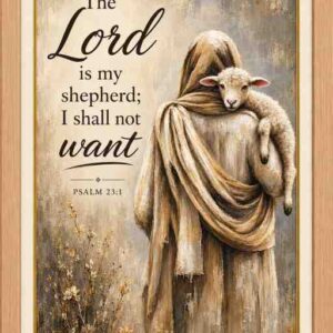 The Lord Is My Shepherd - Framed Digital Art Wall Decor