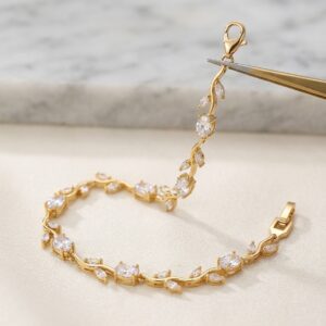Gold-Tone Tulip Tennis Bracelet